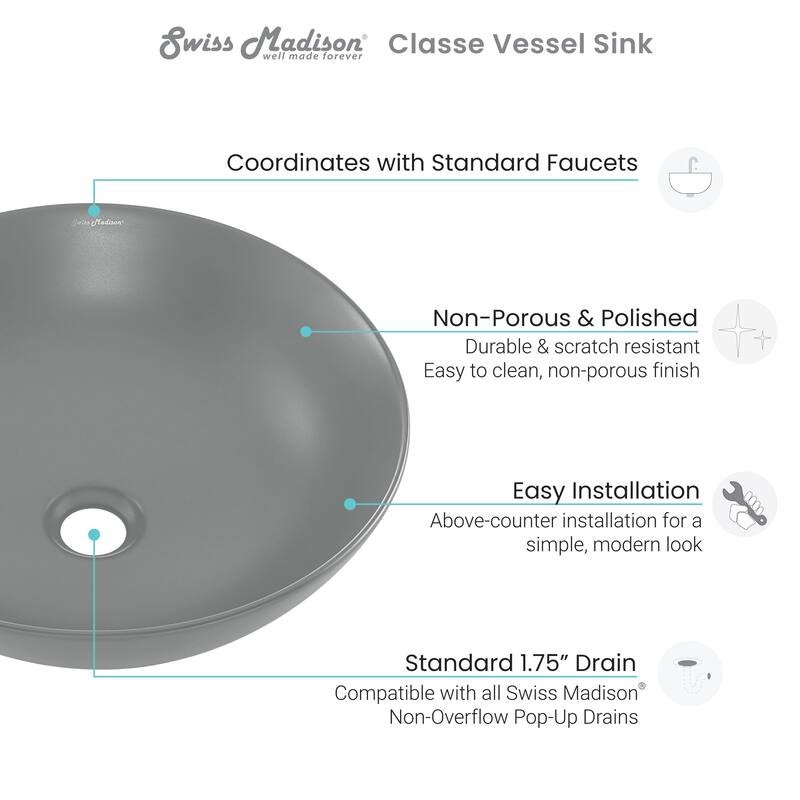 Classe 16" Ceramic Sink