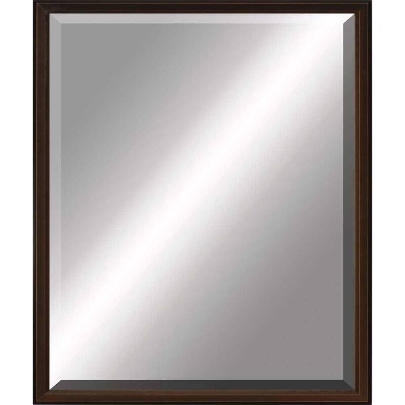 HomeRoots 31" Bronze Wood Accent Mirror - 25.00 in. x 31.00 in. x 3.00 in.