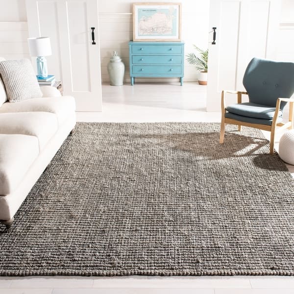 slide 2 of 18, SAFAVIEH Jerneja Handmade Solid Chunky Jute Area Rug 10' x 14' - Light Grey - Rectangle
