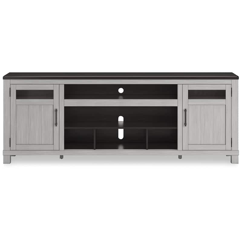 Signature Design by Ashley Darborn Gray/Brown 88" TV Stand for TVs up to 101" - 88" W x 17.5" D x 32.63" H