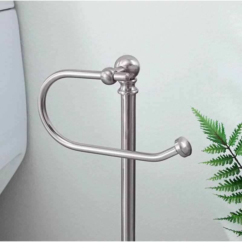 Free Standing Toilet Tissue Paper Roll Holder Stand
