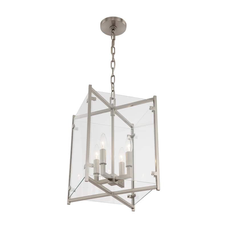 Danbury 4 Light Brushed Nickel Chandelier - 12'' W x 18.5'' H