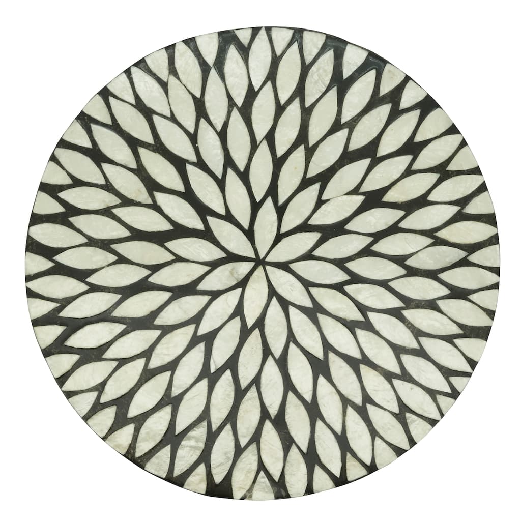 Floral Capiz Design Table Placemats (Set of 4) - 15"