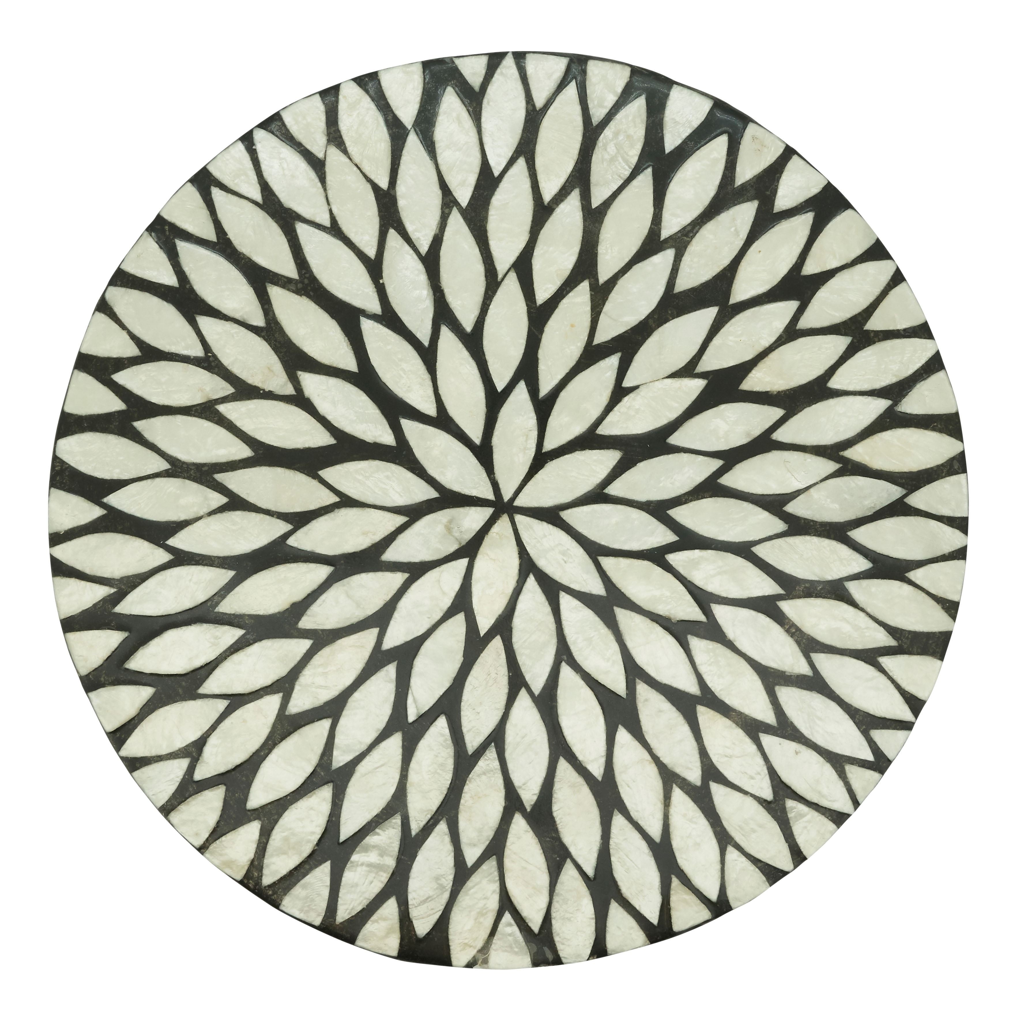 Floral Capiz Design Table Placemats (Set of 4) - 15"