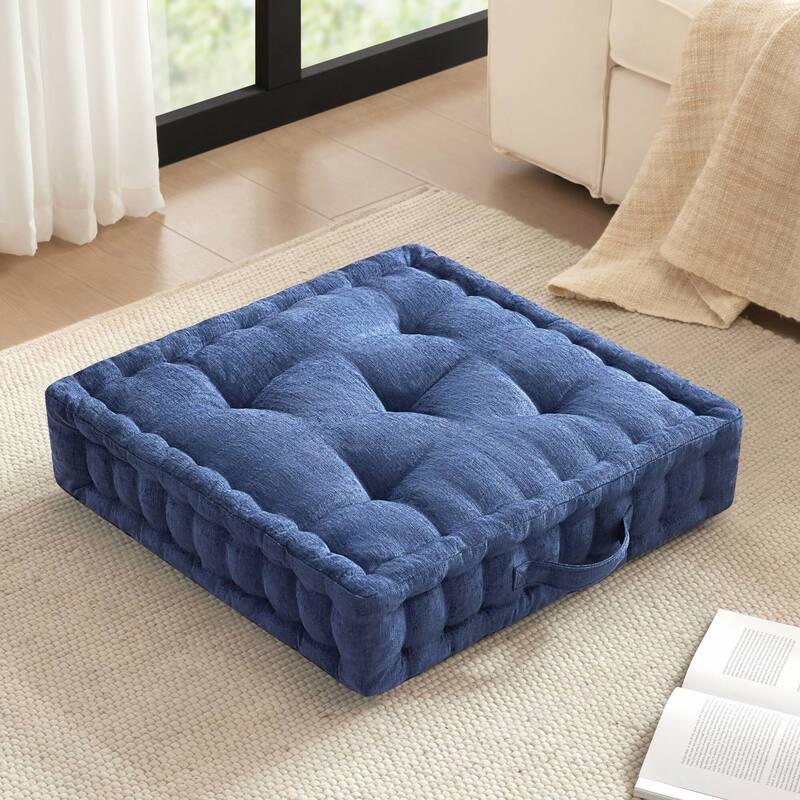 Poly Chenille Square Floor Pillow Cushion-24x24",only 1PC - Standard