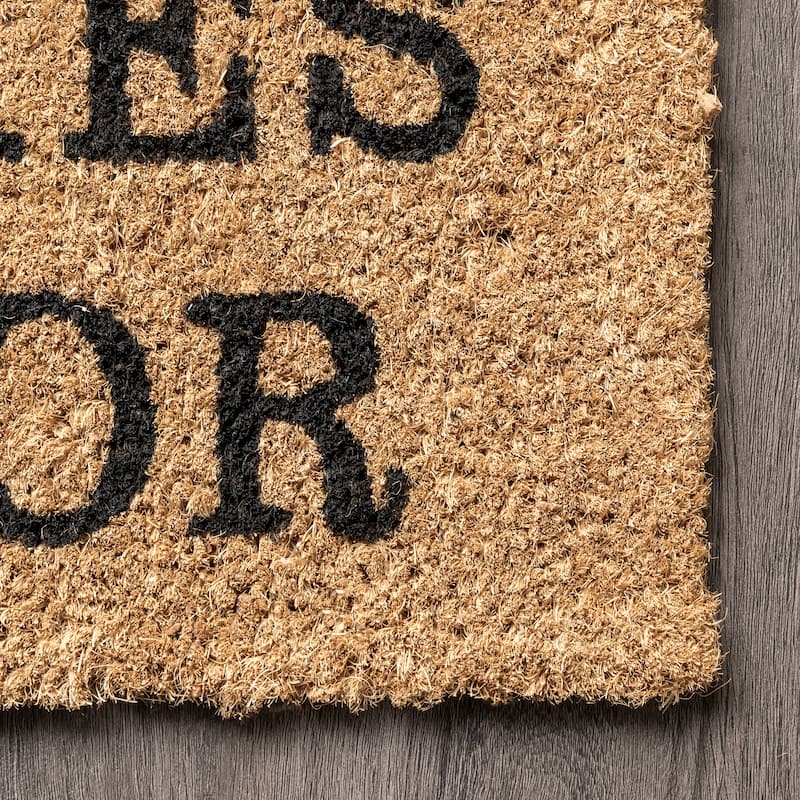 Nuloom Coir Leave Your Shoes and Worries Doormat