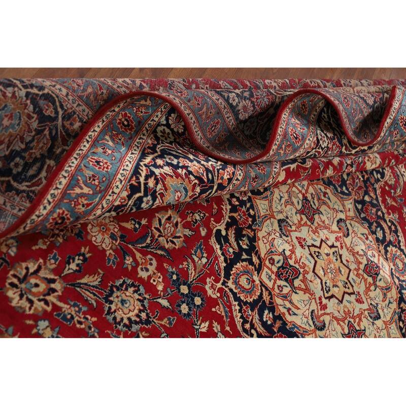 Traditional Kashmar Vintage Persian Area Rug Hand-Knotted Wool Carpet - 9'6" x 12'11"