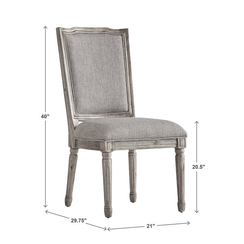 Deana Ornate Linen Dining Chairs (Set of 2) by iNSPIRE Q Artisan
