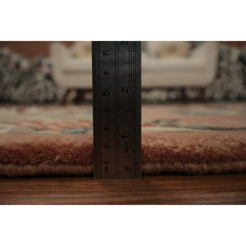 Hand Knotted Oriental 100% Wool Carpet Traditional Floral Oranges & Rust Art Deco Area Rug - 3' 2'' X 2' 0''