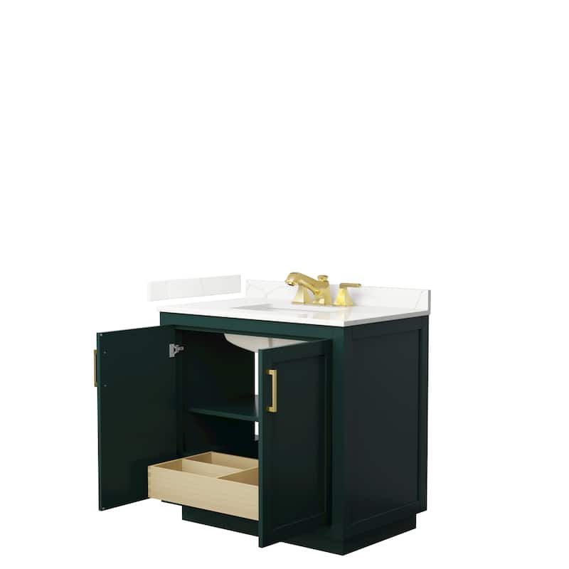 Miranda 36-inch Single Vanity, Quartz Top