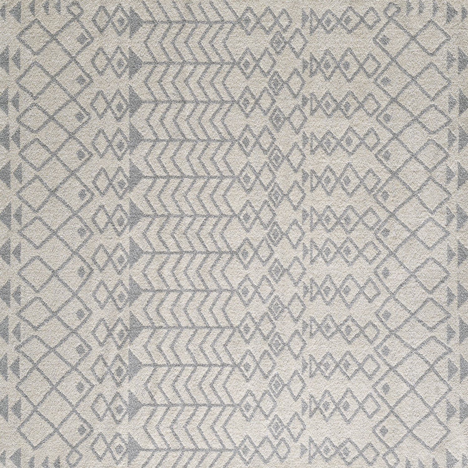 Totti Loops Cream/Gray 10x12 Southwestern Rug - 10'X12' Rectangular - 10'X12' Rectangular