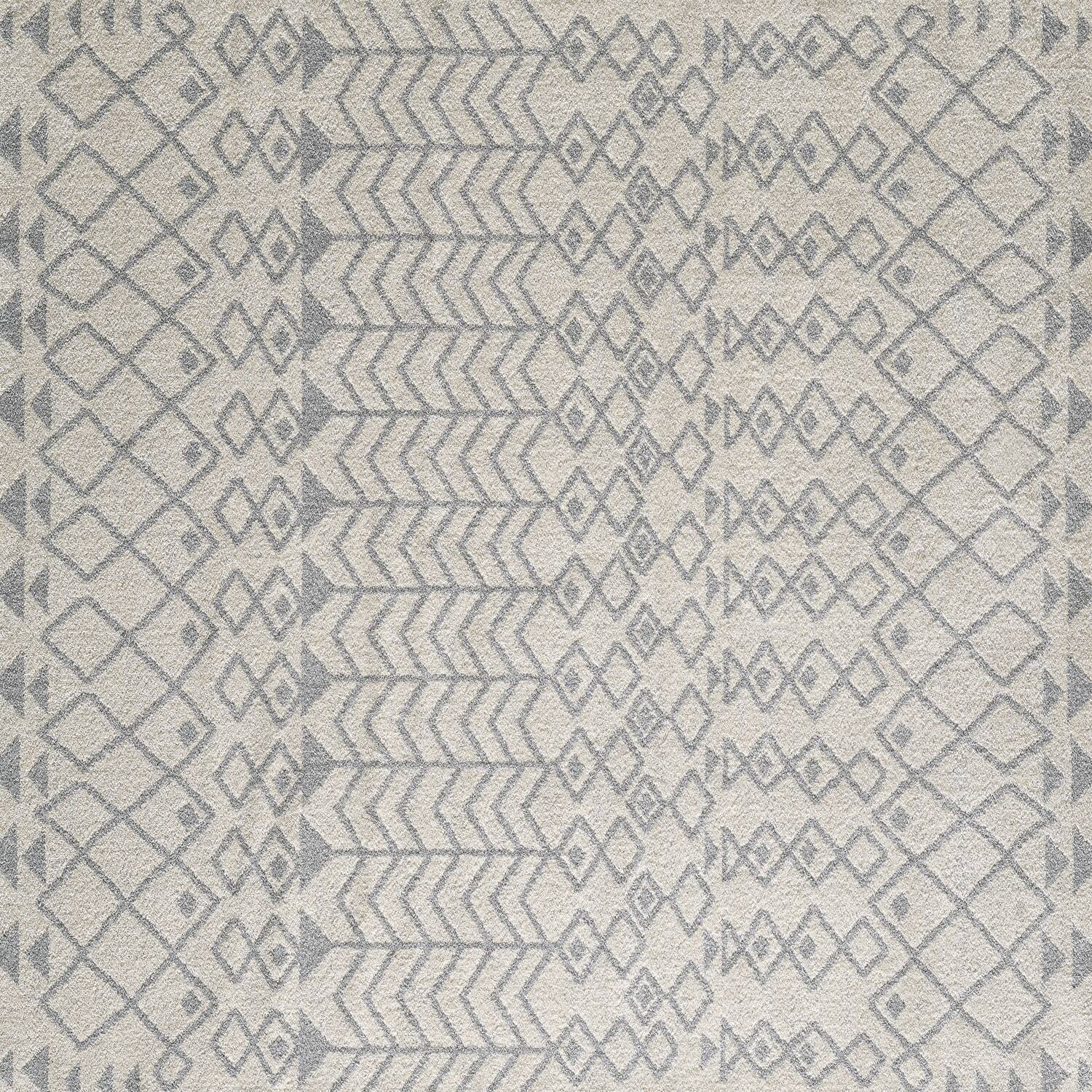 Totti Loops Cream/Gray 9x12 Southwestern Rug 9'X12' Rectangular 9