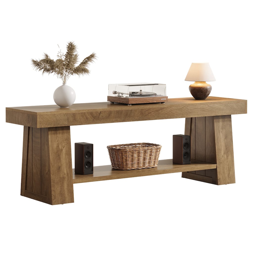 63" TV Stand for TVs up to 75 Inch, Rustic Entertainment Center