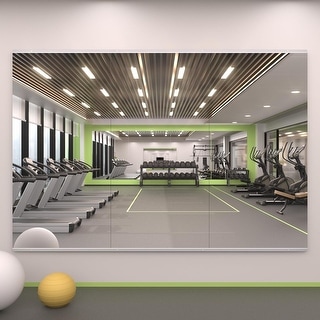 Full Length Tempered Glass Mirror - Rectangular Wall Mirror for Yoga, Gym & Dance Studio(Set of 2/3)
