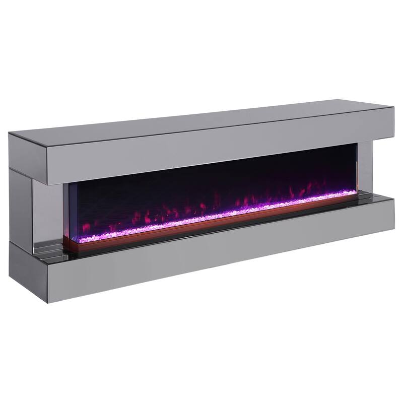 Vallerie 71" TV Stand With Visual Flame Box