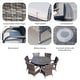 preview thumbnail 4 of 10, 7-piece Modern Outdoor Aluminum Wicker Dining Set with 6 Chairs