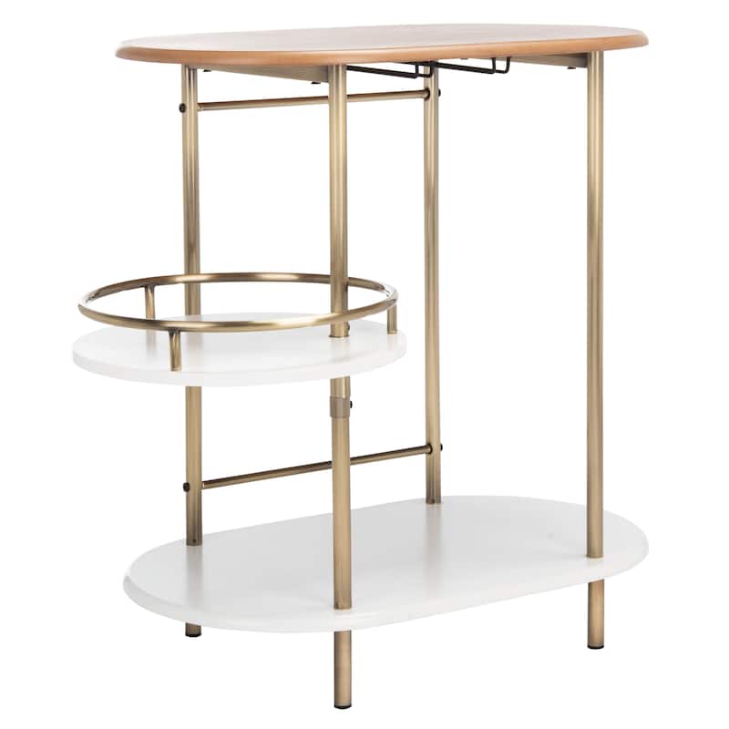 SAFAVIEH Iva 3-Tier Swivel Bar Table - 29.53" W x 17.72" L x 32.76" H