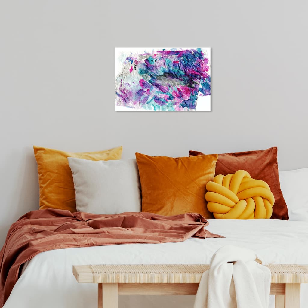 Wynwood Studio Canvas Abstract Walk in the Park Blue and Modern & Contemporary Wall Art Canvas Print