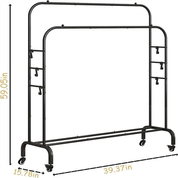 Garment Rack with Wheels Clothing Rack for Hanging Clothes - 15.78