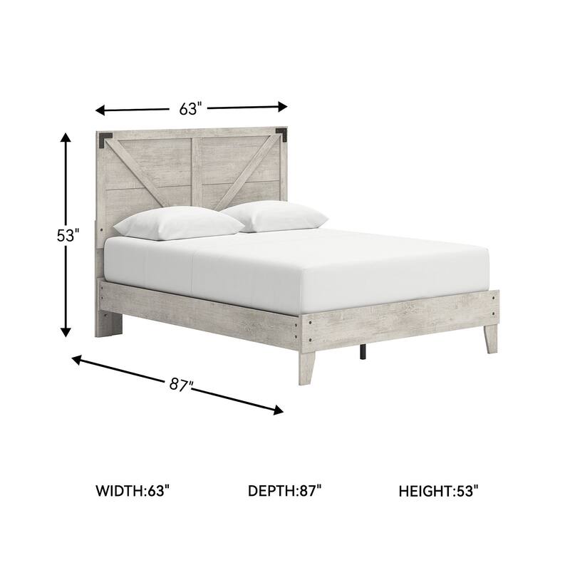Signature Design by Ashley Shawburn White Platform Bed