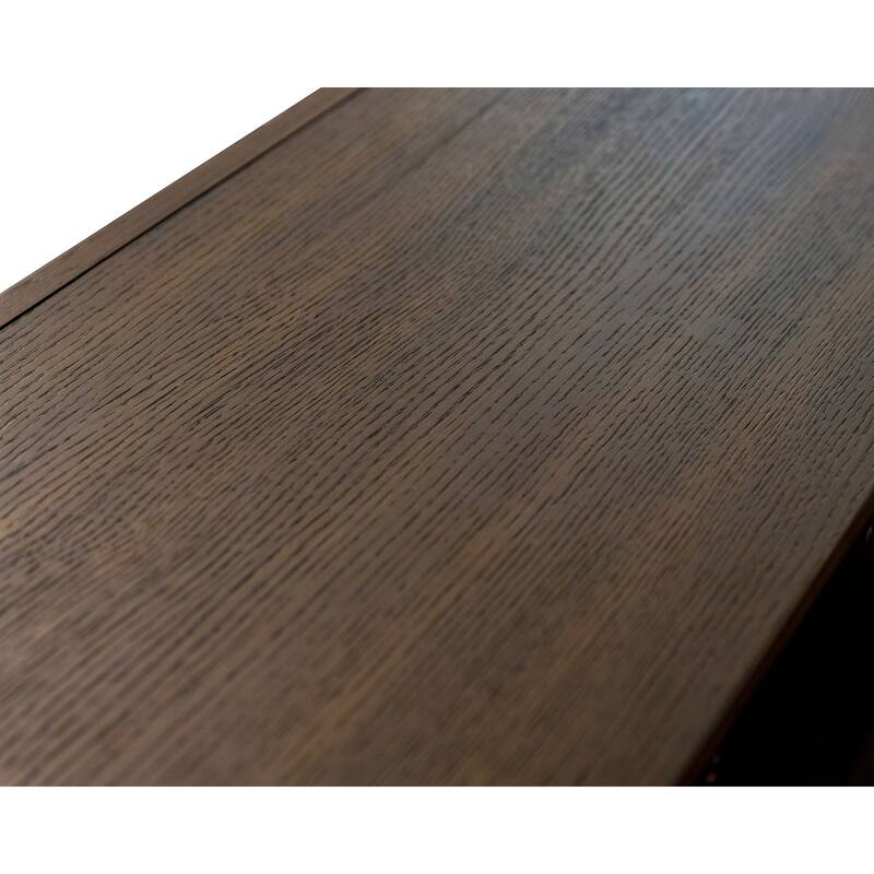 Modern Wood 40" Console with with doors, TV Stand, Accent Cabinet, Entryway Console, Fully Assembled, Brown