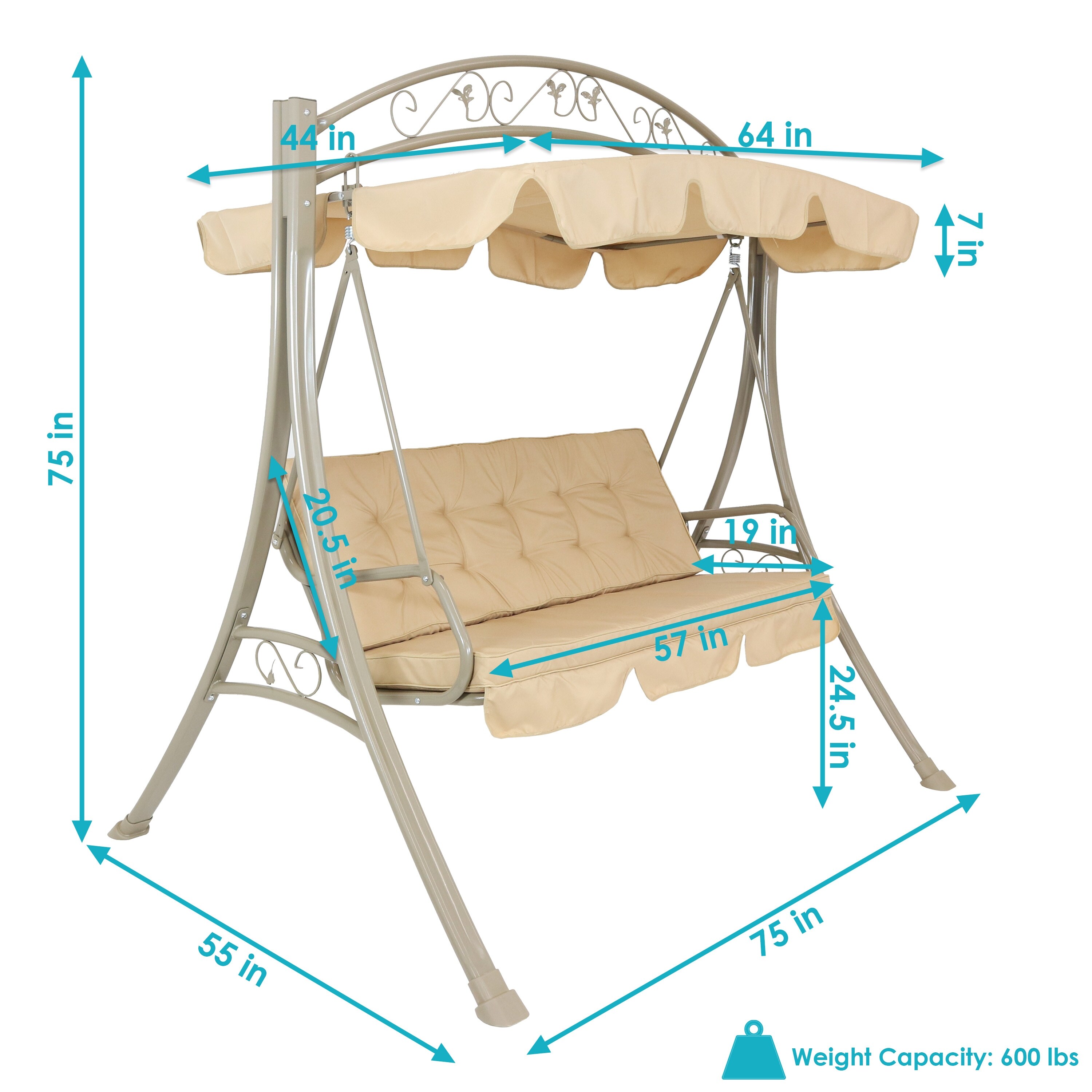 Sunnydaze porch swing 2025