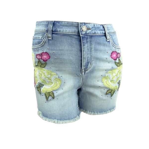 Shop William Rast Juniors Plus Size Embroidered High Rise Denim