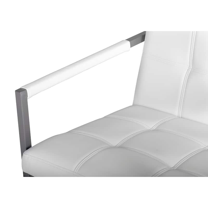 Studio Designs Home Camber Bonded Leather and Metal Mid-century Accent Chair