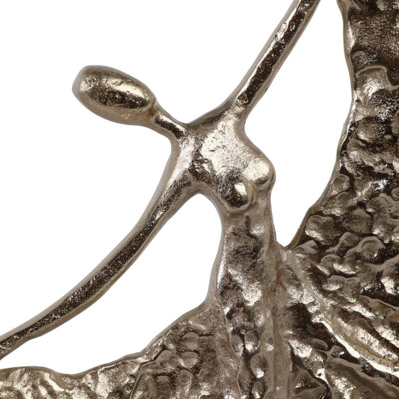 Metal Sculpture Dancer Figurine Modern Stylish Home Decor - 18" Gold - 10.5" x 5" x 17.75"