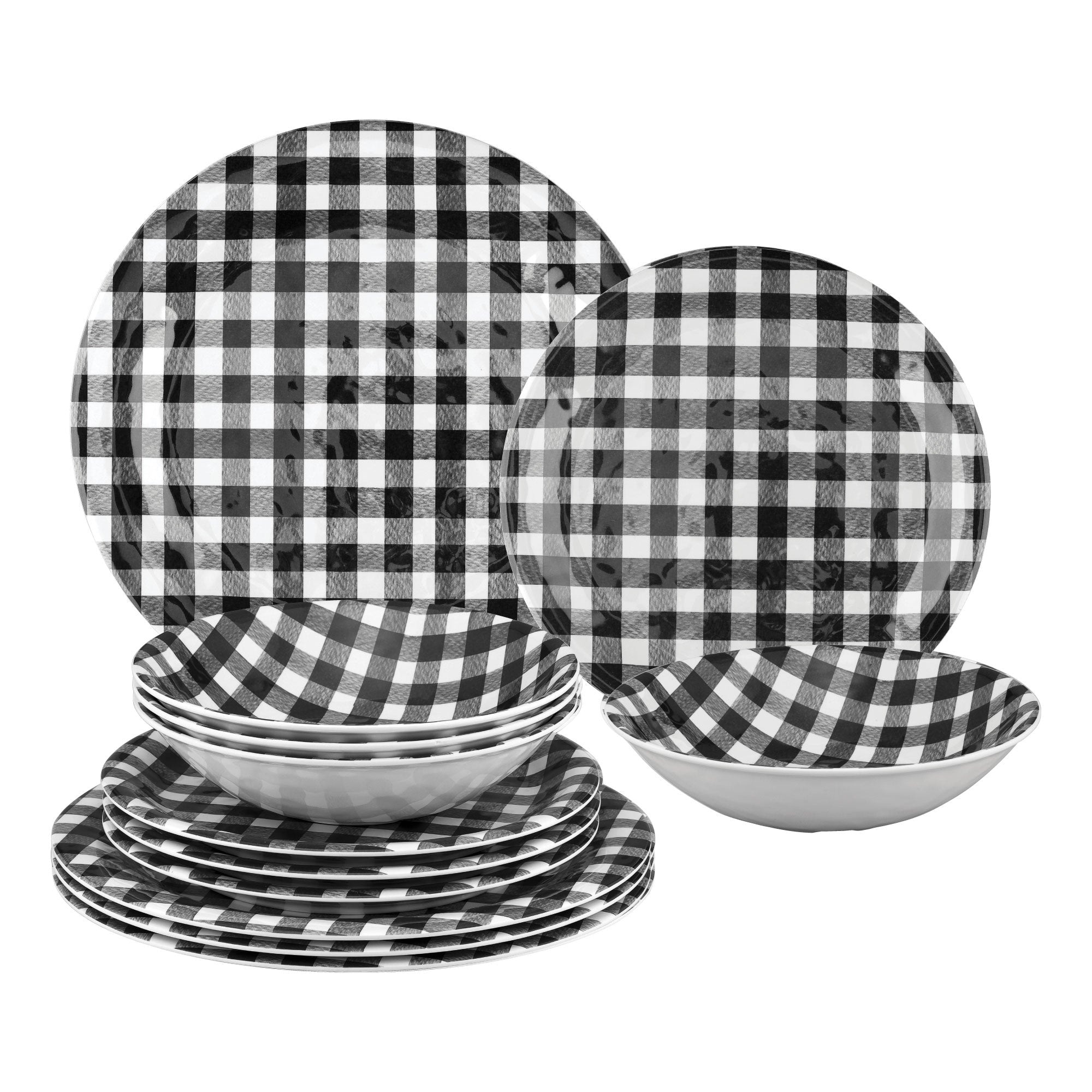 Gingham sales melamine plates
