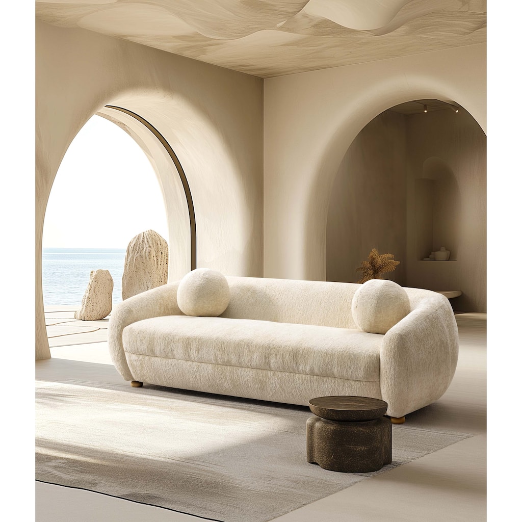 Manhattan Comfort Modern Tribeca Chenille 85.8 Inch Sofa