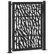 preview thumbnail 2 of 53, vidaXL Garden Gate Black 39.4x49.2" Steel Trace Design