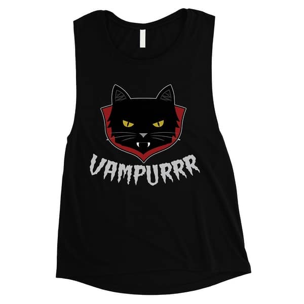 Shop Vampurrr Funny Halloween Costume Cute Womens Black Muscle