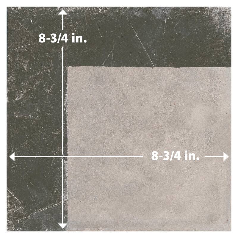 Merola Tile Kings Brush Line 8-3/4" x 8-3/4" Porcelain Floor and Wall Tile