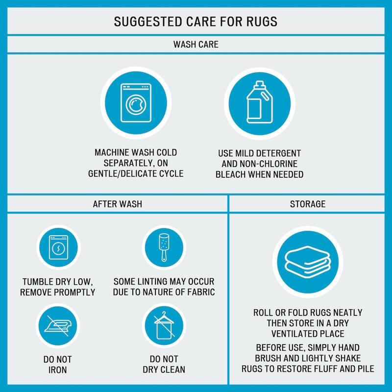 100% Cotton Tufted 3000 GSM Reversible Bath Rug Natural 21x34"