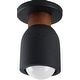 preview thumbnail 1 of 6, Maxim 10629 Pompeii 5" Wide Flush Mount Ceiling Fixture Lava Black