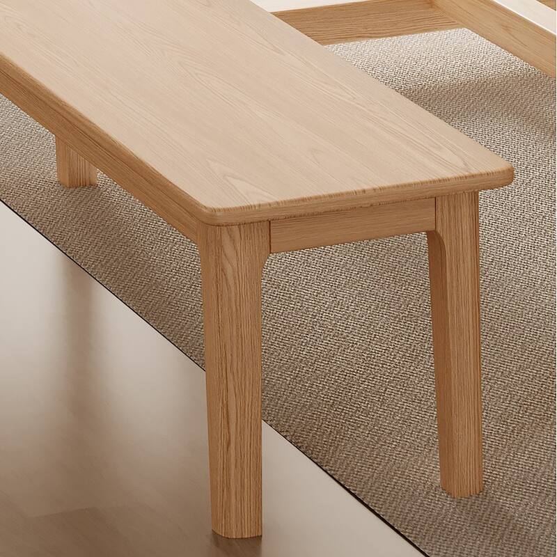 Solid Wood Bench Farmhouse Dining Bench Entryway Bench - 55.1''W x 11.8''D x 18.1''H