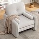 preview thumbnail 6 of 76, HOMYKA Oversized Accent Chair, Modern Sherpa Single Sofa with 2PCS Pillows Light Gray
