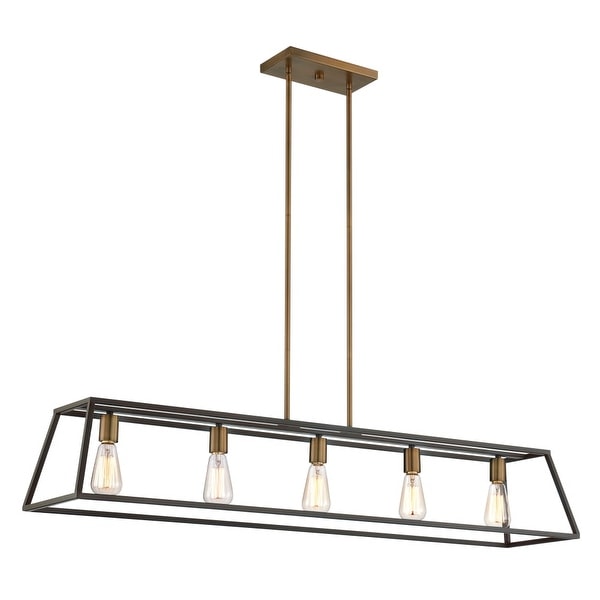 Hinkley Lighting 3335 5 Light 1 Tier Linear Chandelier from the Fulton Collection - Bronze