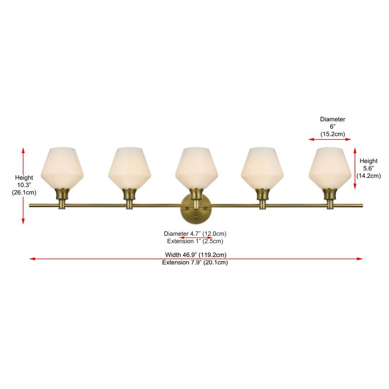 Carson Carrington Ullerslev 5-Light Clear Frosted Wall Sconce