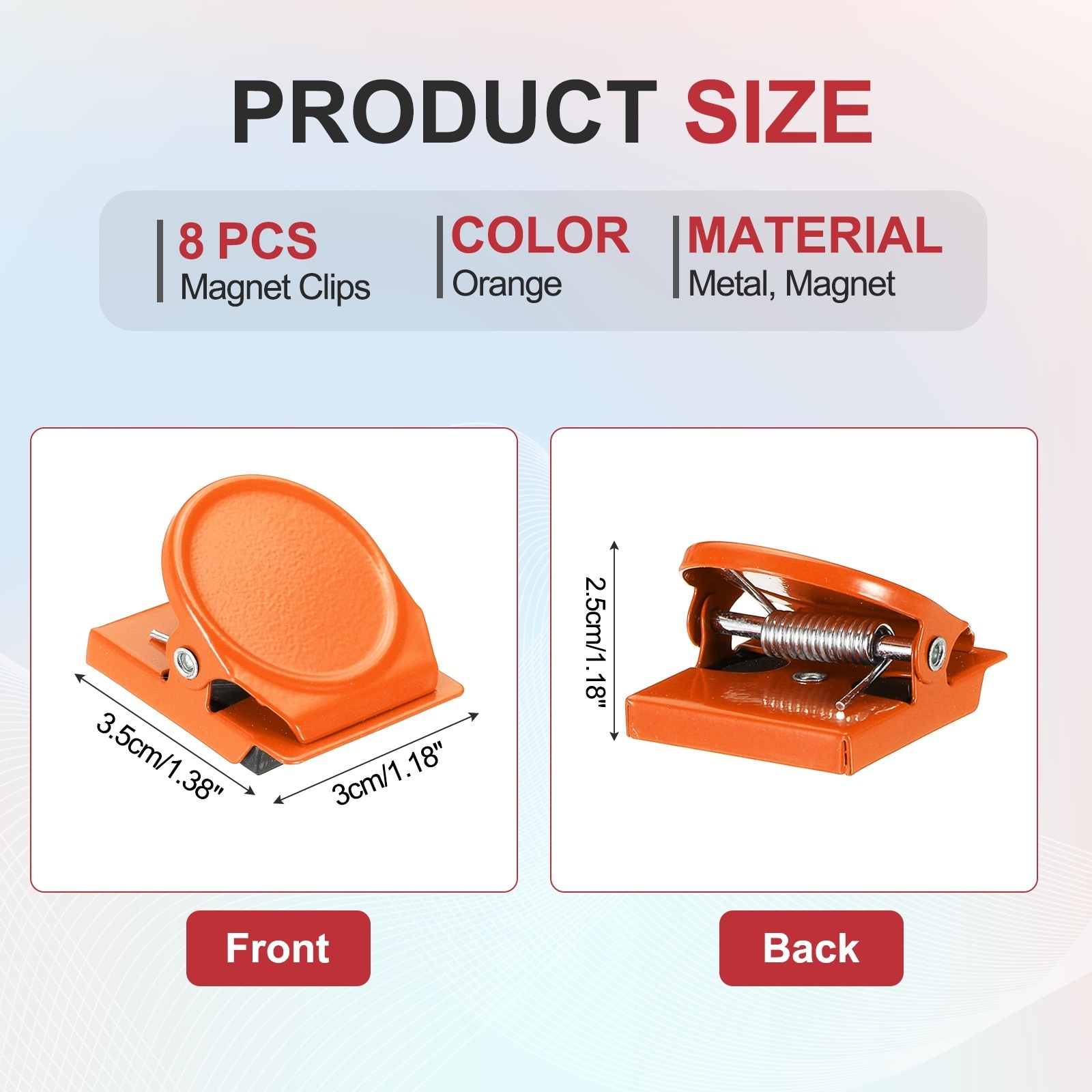 Magnet Metal Clips for Hanging, Round Fridge Magnetic Clips Magnetic Paper Clamp Magnet Clamp for Locker Whiteboard