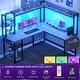 preview thumbnail 22 of 37, L Shaped Desk with Full Hutch and Power Hub, Corner Desk Computer Desk Office Writing Desk