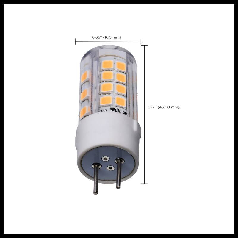 4.5 Watt T6 LED Clear Finish GY6.35 Base 3000K 120 Volt