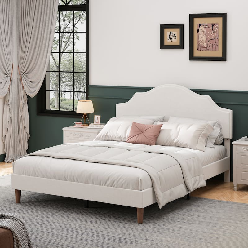 Sleek and Modern Design Bed Frame Upholstered Platform Bed