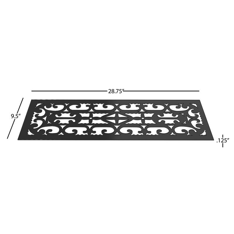 Set of 2 Non-Slip Stair Treads for Wooden Steps Decorative Runner with Traction Control Grip by Pure Garden (Black) - Set of 2