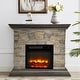 preview thumbnail 3 of 25, 40 in. Faux Stone Freestanding Electric Fireplace - 40" in Width