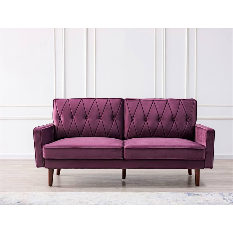 Feemster Velvet Tufted Cushion Back 2Pcs Living Room Set