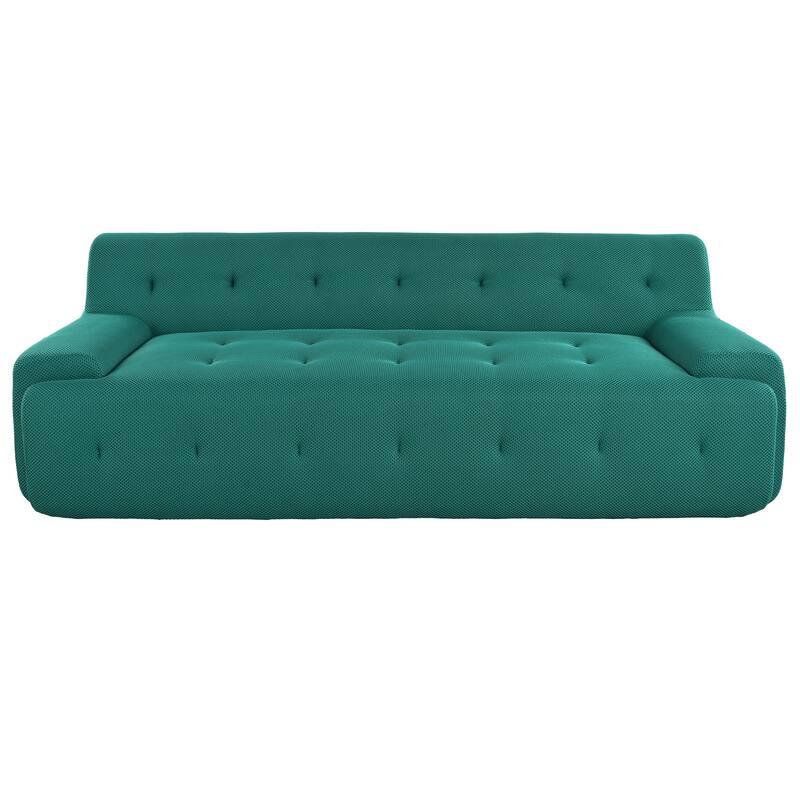 86.2'' Tufted Upholstered Sofa 3-Seat Modular Lounge Sofa for Livingroom Polyester Mesh Sofa Chaise
