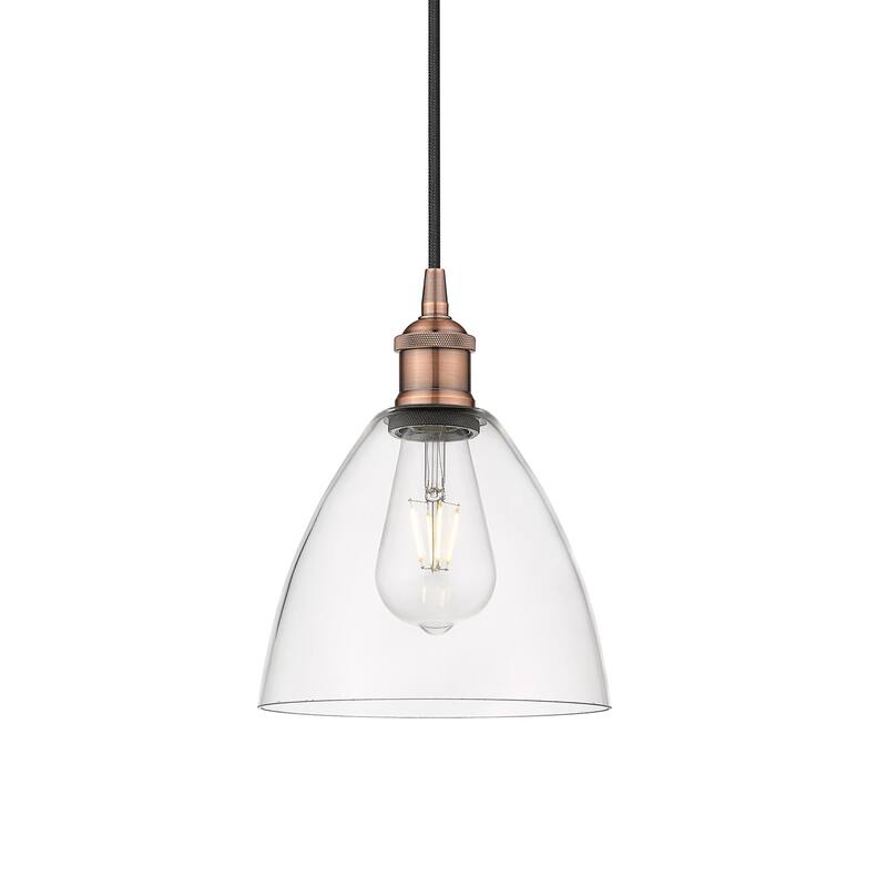 Innovations Lighting 616-1P-10-8 Edison Pendant Edison 8" Wide Mini - Antique Copper / Clear
