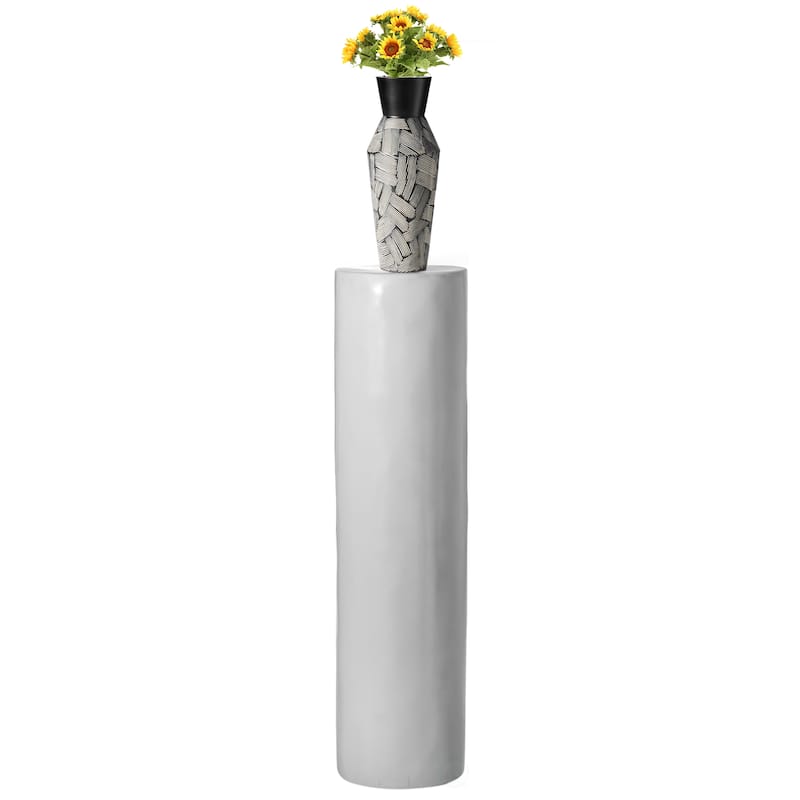 Fiberglass Pillar Column Stand -Photography Props - Stylish Cylinder Shape Versatile Pedestal, Living Room, or Dining Room Decor